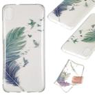 Coloured Drawing Transparent Clear TPU Case for Xiaomi Redmi 7A(Feather) - 1