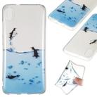 Coloured Drawing Transparent Clear TPU Case for Xiaomi Redmi 7A(Penguin) - 1