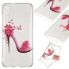 Coloured Drawing Transparent Clear TPU Case for Xiaomi Redmi 7A(High-heeled shoes) - 1