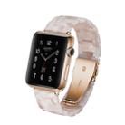 Simple Fashion Resin Watch Band for Apple Watch Series 5 & 4 44mm & Series 3 & 2 & 1 42mm(Pink Flower) - 1