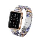 Simple Fashion Resin Watch Band for Apple Watch Series 5 & 4 44mm & Series 3 & 2 & 1 42mm(Blue Ocean) - 1