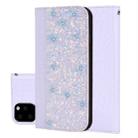 Crocodile Texture Glitter Powder Horizontal Flip Leather Case with Card Slots & Holder for iPhone 11 Pro(White) - 1