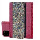 Crocodile Texture Glitter Powder Horizontal Flip Leather Case with Card Slots & Holder for iPhone 11 Pro(Red Wine) - 1