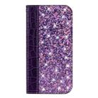 Crocodile Texture Glitter Powder Horizontal Flip Leather Case with Card Slots & Holder for iPhone 11(Purple) - 2
