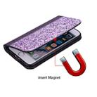 Crocodile Texture Glitter Powder Horizontal Flip Leather Case with Card Slots & Holder for iPhone 11(Purple) - 6