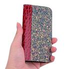 Crocodile Texture Glitter Powder Horizontal Flip Leather Case with Card Slots & Holder for iPhone 11(Red Wine) - 8