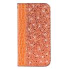 Crocodile Texture Glitter Powder Horizontal Flip Leather Case with Card Slots & Holder for iPhone 11(Orange) - 2