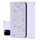 Crocodile Texture Glitter Powder Horizontal Flip Leather Case with Card Slots & Holder for iPhone 11 Pro Max(White) - 1