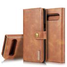 DG.MING Crazy Horse Texture Flip Detachable Magnetic Leather Case with Holder & Card Slots & Wallet for Galaxy S10 5G(Brown) - 1