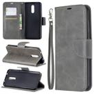 Retro Lambskin Texture Pure Color Horizontal Flip PU Leather Case with Holder & Card Slots & Wallet & Lanyard for Nokia 3.2(Grey) - 1