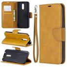 Retro Lambskin Texture Pure Color Horizontal Flip PU Leather Case with Holder & Card Slots & Wallet & Lanyard for Nokia 3.2(Yellow) - 1