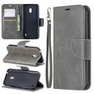 Retro Lambskin Texture Pure Color Horizontal Flip PU Leather Case with Holder & Card Slots & Wallet & Lanyard for Nokia 2.2(Grey) - 1