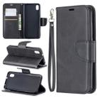 Retro Lambskin Texture Pure Color Horizontal Flip PU Leather Case with Holder & Card Slots & Wallet & Lanyard for Xiaomi Redmi 7A(Black) - 1