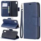 Retro Lambskin Texture Pure Color Horizontal Flip PU Leather Case with Holder & Card Slots & Wallet & Lanyard for Xiaomi Redmi 7A(Blue) - 1
