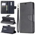 Retro Lambskin Texture Pure Color Horizontal Flip PU Leather Case with Holder & Card Slots & Wallet & Lanyard for Xiaomi Redmi K20(Black) - 1