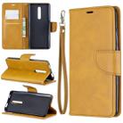 Retro Lambskin Texture Pure Color Horizontal Flip PU Leather Case with Holder & Card Slots & Wallet & Lanyard for Xiaomi Redmi K20(Yellow) - 1