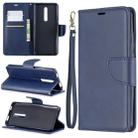 Retro Lambskin Texture Pure Color Horizontal Flip PU Leather Case with Holder & Card Slots & Wallet & Lanyard for Xiaomi Redmi K20(Blue) - 1