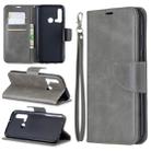 Retro Lambskin Texture Pure Color Horizontal Flip PU Leather Case with Holder & Card Slots & Wallet & Lanyard for Huawei P20 lite (2019) / nova 5i(Grey) - 1