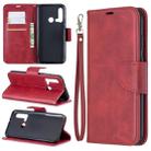 Retro Lambskin Texture Pure Color Horizontal Flip PU Leather Case with Holder & Card Slots & Wallet & Lanyard for Huawei P20 lite (2019) / nova 5i(Red) - 1