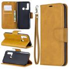Retro Lambskin Texture Pure Color Horizontal Flip PU Leather Case with Holder & Card Slots & Wallet & Lanyard for Huawei P20 lite (2019) / nova 5i(Yellow) - 1