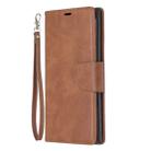 Retro Lambskin Texture Pure Color Horizontal Flip PU Leather Case with Holder & Card Slots & Wallet & Lanyard for Galaxy Note10+(Brown) - 2