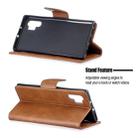 Retro Lambskin Texture Pure Color Horizontal Flip PU Leather Case with Holder & Card Slots & Wallet & Lanyard for Galaxy Note10+(Brown) - 4