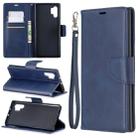 Retro Lambskin Texture Pure Color Horizontal Flip PU Leather Case with Holder & Card Slots & Wallet & Lanyard for Galaxy Note10+(Blue) - 1