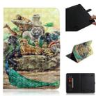 3D Colored Drawing Universal Horizontal Flip Leather Case, with Holder & Card Slot & Wallet for 8 inch Tablet PC(Zoo) - 1