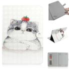 3D Colored Drawing Universal Horizontal Flip Leather Case, with Holder & Card Slot & Wallet for 8 inch Tablet PC(Cute Cat) - 1