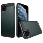 Brushed Texture Shockproof Rugged Armor Protective Case for iPhone 11 Pro(Navy Blue) - 1