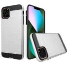 Brushed Texture Shockproof Rugged Armor Protective Case for iPhone 11 Pro Max(White) - 1