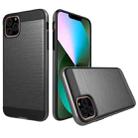 Brushed Texture Shockproof Rugged Armor Protective Case for iPhone 11 Pro Max(Grey) - 1