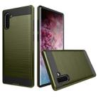 Brushed Texture Shockproof Rugged Armor Protective Case for Galaxy Note 10(Army Green) - 1