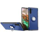 Magnetic 360 Degrees Rotation Ring Armor Phone Protective Case for Galaxy Note 10(Blue) - 1