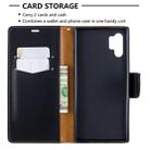 Litchi Texture Pure Color Horizontal Flip PU Leather Case with Holder & Card Slots & Wallet & Lanyard for Galaxy Note10+(Black) - 5
