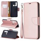 Litchi Texture Pure Color Horizontal Flip PU Leather Case with Holder & Card Slots & Wallet & Lanyard for Huawei P20 lite (2019) / nova 5i(Rose Gold) - 1