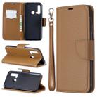 Litchi Texture Pure Color Horizontal Flip PU Leather Case with Holder & Card Slots & Wallet & Lanyard for Huawei P20 lite (2019) / nova 5i(Brown) - 1