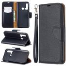 Litchi Texture Pure Color Horizontal Flip PU Leather Case with Holder & Card Slots & Wallet & Lanyard for Huawei P20 lite (2019) / nova 5i(Black) - 1