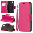 Litchi Texture Pure Color Horizontal Flip PU Leather Case with Holder & Card Slots & Wallet & Lanyard for Xiaomi Redmi 7A(Rose Red) - 1