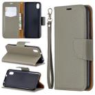 Litchi Texture Pure Color Horizontal Flip PU Leather Case with Holder & Card Slots & Wallet & Lanyard for Xiaomi Redmi 7A(Grey) - 1