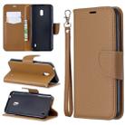 Litchi Texture Pure Color Horizontal Flip PU Leather Case with Holder & Card Slots & Wallet & Lanyard for Nokia 2.2(Brown) - 1