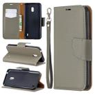 Litchi Texture Pure Color Horizontal Flip PU Leather Case with Holder & Card Slots & Wallet & Lanyard for Nokia 2.2(Grey) - 1