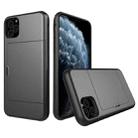 For iPhone 11 Pro Shockproof Rugged Armor Protective Case with Card Slot (Grey) - 1