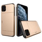 For iPhone 11 Pro Shockproof Rugged Armor Protective Case with Card Slot (Gold) - 1