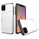 For iPhone 11 Pro Max Shockproof Rugged Armor Protective Case with Card Slot (White) - 1