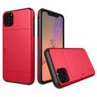 Shockproof Rugged Armor Protective Case with Card Slot for iPhone 11 Pro Max(Red) - 1
