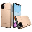 For iPhone 11 Shockproof Rugged Armor Protective Case with Card Slot (Gold) - 1