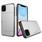 For iPhone 11 Shockproof Rugged Armor Protective Case with Card Slot (Silver) - 1