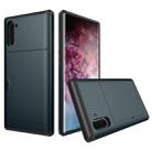 Shockproof Rugged Armor Protective Case with Card Slot for Galaxy Note 10(Navy Blue) - 1