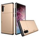 Shockproof Rugged Armor Protective Case with Card Slot for Galaxy Note 10(Gold) - 1
